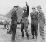 General Eisenhower With Generals Patton, Bradley, and Hodges