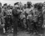 Dwight David Eisenhower Giving Orders to American Paratroopers