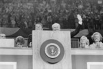 Gerald Ford and Ronald Reagan at Podium