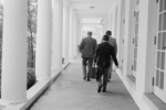 Gerald Ford Walking to His Office
