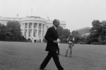 Gerald Ford Walking Across the Lawn at the White House