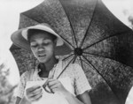 African American Woman With Umbrella