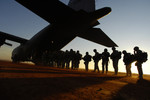 Paratroopers Boarding C-130 Hercules