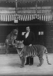 Man With Lion and Tiger