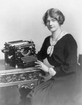 Woman With Underwood Typewriter