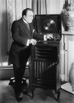 Enrico Caruso Playing a Record on Phonograph