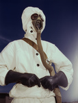 Sailor Wearing Gas Mask