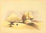 Partially Excavated Spinx and Great Pyramid