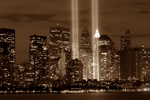 Sepia and Horizontal Image of the Tribute in Light Memorial