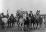 Crow Indians on Horses, Wearing Masks