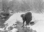 Apsaroke Indian Woman Gathering Water