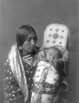 Apsaroke Native Woman With Baby