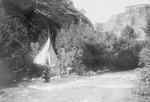 Crow Indian Camp on River’s Bank