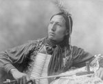 Sioux Indian Holding a Peace Pipe