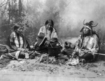 Sioux Indians Cooking on Fire