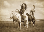 Three Sioux Chiefs on Horses