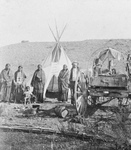 Sioux Indians, Wagon and Tipi