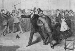 President James A. Garfield with James G. Blaine After Being Shot