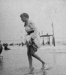 Woman Going Swimming at Coney Island