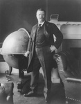 Roosevelt Next to a Globe