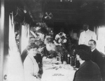 Sarah Bernhardt in Dining Car