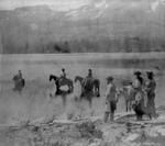 People and Horses at Fallen Leaf Lake