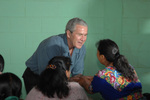 George W Bush Greeting a Guatemalan Woman