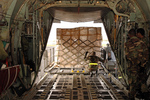 Loading a C-130 Aircraft