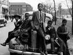African American Boys on a Car