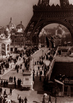 Tourists Walking Under the Eiffel