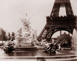 Fountain Coutan, Eiffel Tower, and Trocadero Palace