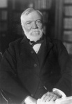 Andrew Carnegie With a Book