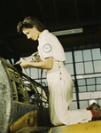 Female Riveter Assembling an Airplane