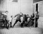 Children Blocking a Teacher Out of a Room