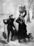 Boy and Girl Carrying Supplies