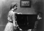 Helen Keller And Man at a Piano