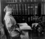 Helen Keller Reading Braille