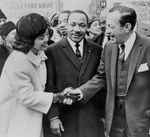 Martin Luther and Coretta King With Robert Wagner