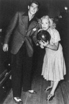 Ronald Reagan and Jane Wyman Bowling