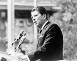Ronald Reagan Delivering a Speech