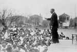 Booker T Washington Speaking to Children