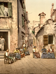People in a Courtyard, Venice, Italy