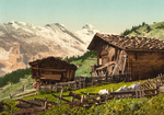 Swiss House Near Mountains