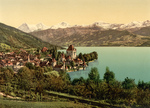 Oberhofen Village in Switzerland