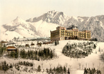 Hotel de Caux, ochers de Naye and Dent de Jaman in Winter