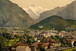 Town of Interlaken Near Jungfrau Mountain