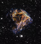 Photo of Debri Resembling Fireworks in the Large Magellanic Cloud Galaxy
