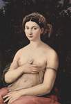 Photo of a Woman Named Margherita Posing With One Hand on Her Breast, La Fornarina, by Raphael