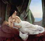 Photo of Odalisque Reclining, Nude and Wrapped in a Sheet, by Francesco Hayez