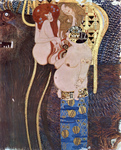 Photo of Part of the Beethoven Frieze by Gustav Klimt
